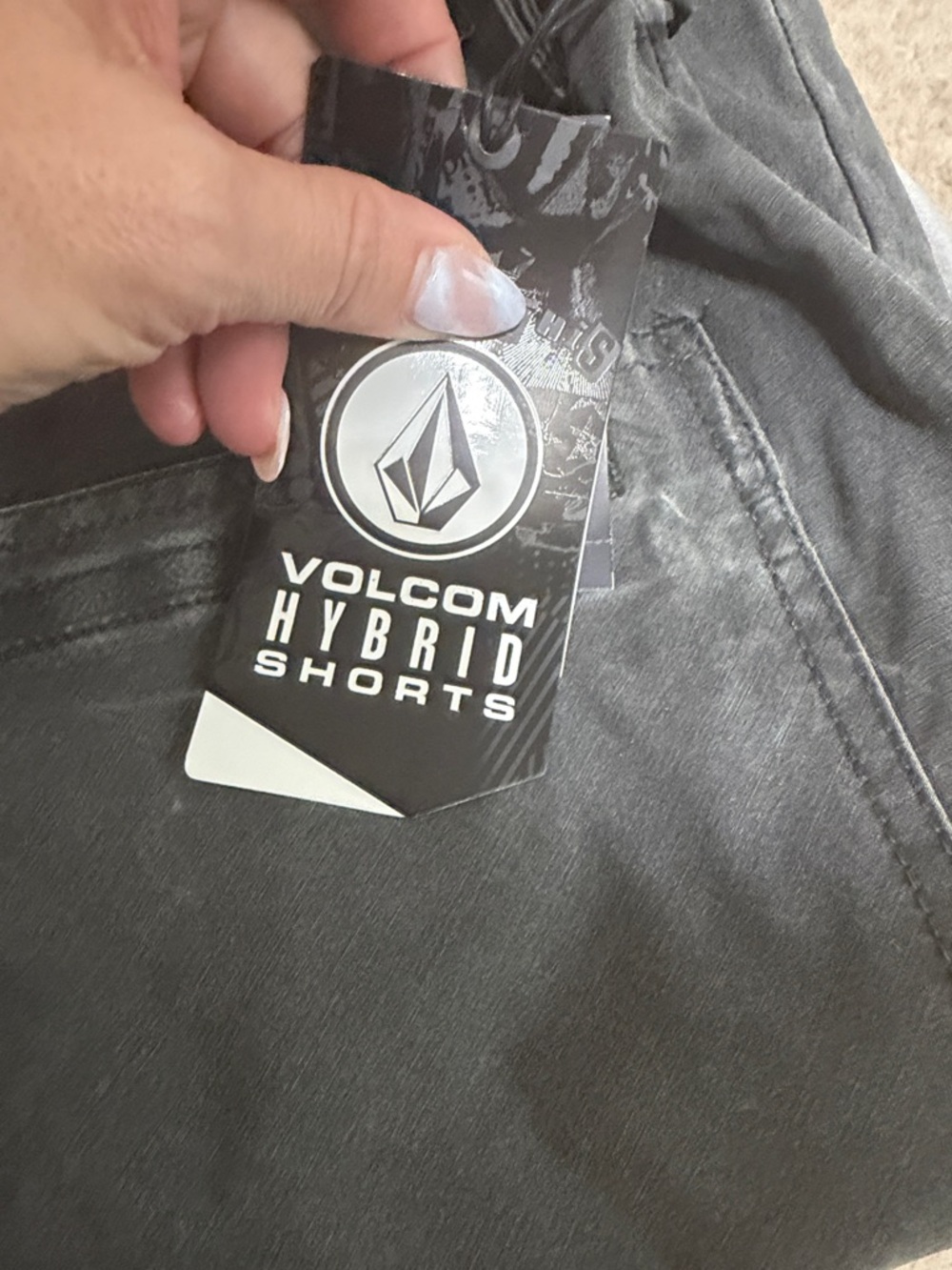 Volcom Men's Washed Gray Casual Shorts - Picture 6 of 6